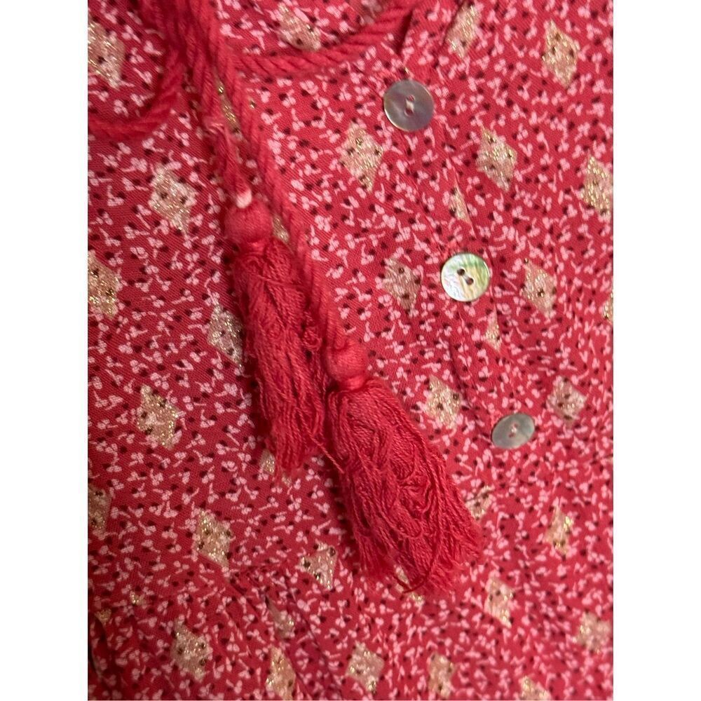 Sundance Scandal Italy Scarlet Pink Cotton Dress Large - Picture 5 of 8